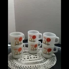 McDonald’s Mugs Good Morning Fire-King Milk Glass Stackable Lot of 6 Vintage EUC