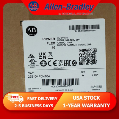 #ad New Sealed AB 22B D4P0N104 A PowerFlex 1.5 kW 2 HP AC Drive Real US Stock $349.00