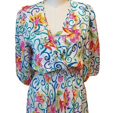 VTG ruffled Adrianna Papell Silk party dress Avant Garde