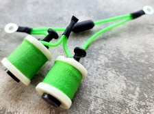 1" 8-32 Tattoo Machine Parts Coils 8 Wrap Ivory washers Neon Lime covers wires