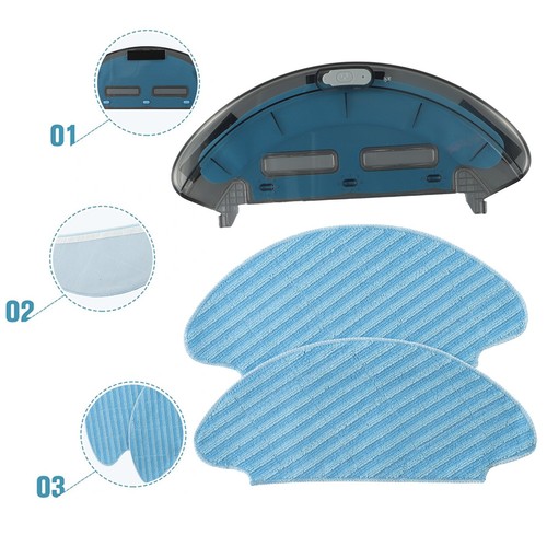 Water Tank Mop Cloth Set For Medion MD 19601 Robotic Vacuum Cleaner Replacement - Zdjęcie 11 z 16