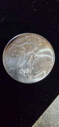 2013 American Silver Eagle 1 Oz Coin US, Mint Uncirculated, Nice Coin, Toning