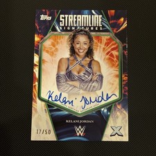 2025 TOPPS EXALTED WWE KELANI JORDAN ON-CARD AUTO STREAMLINE AUTOGRAPH Green /99