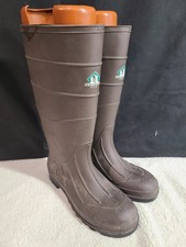 NORTHERNER Olive Rubber Boots Men's Size 4 Made In USA