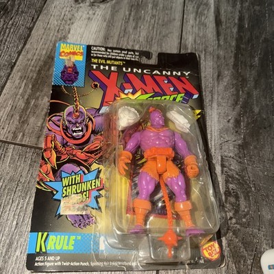 THE UNCANNY X-MEN X-FORCE TOY BIZ ACTION KRULE EVIL MUTANTS MARVEL 1993 As Is