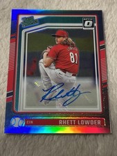 2024 Donruss Optic Rated Prospects Signatures #166 Rhett Lowder Cincinnati Reds