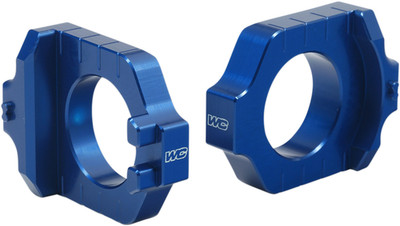 WORKS CONNECTION - 17-235 - Elite Axle Block - Blue - Kawasaki/Suzuki - KX 450 F