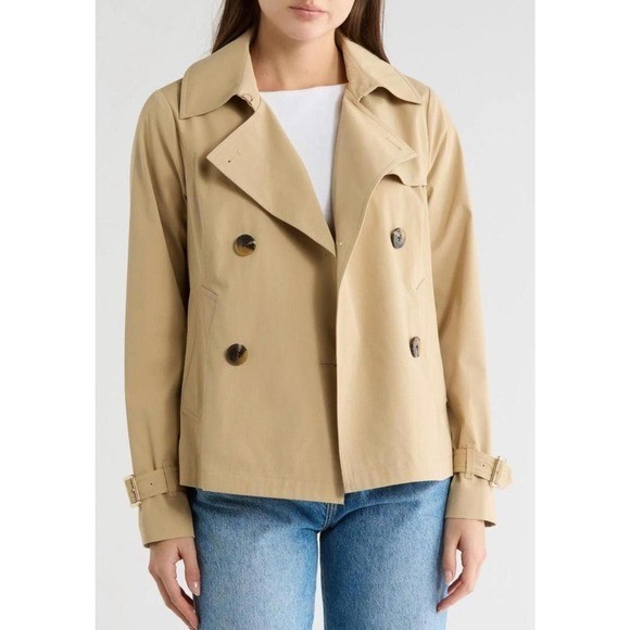 Michael Kors women's Short double breasted trench coat Size Large