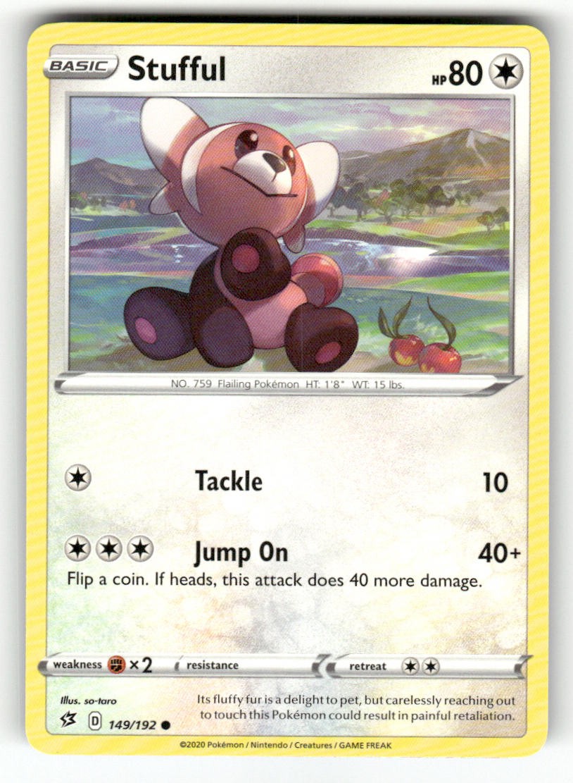 Stufful 149/192 Common Rebel Clash Pokemon Lightly Played