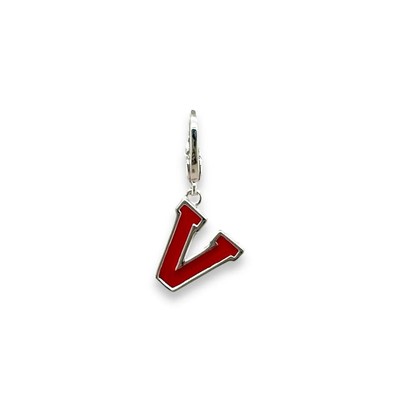 Sterling Silver Enamel ''V'' Charm