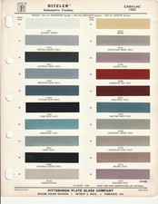 1962 Cadillac Seville Fleetwood Eldorado Paint Chips Ditzler