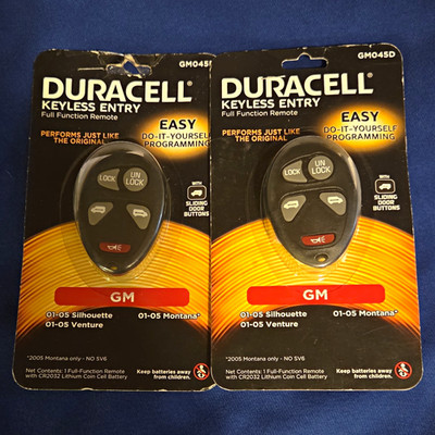 New Duracell Keyless Entry Full Function Remote for GM Vehicles GM045D NEW