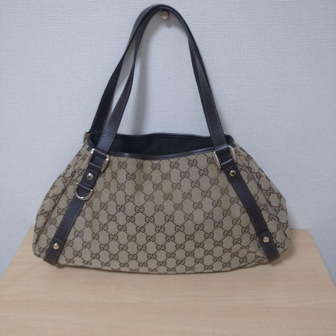 Gucci Beige Canvas Tote Bag with Storage Bag Excellent Condition thumbnail 10