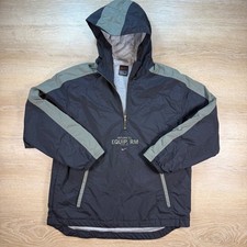 Vintage 90s Nike Youth Large Anorak Jacket Windbreaker Lined Athletic Sportswear