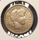 1908 BARBER DIME -- super sharp About Uncirculated (AU)