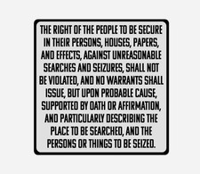 10-pack Fourth Amendment Democracy Stickers 4x4 Bumper Decals Water-resistant 10-pack Fourth Amendment Democracy Stickers 4x4 Bumper Decals Water-resistant