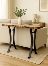 28 INCH TALL STEEL GOLDEN GATE SOFA TABLE BASE SET! Part #L-157 