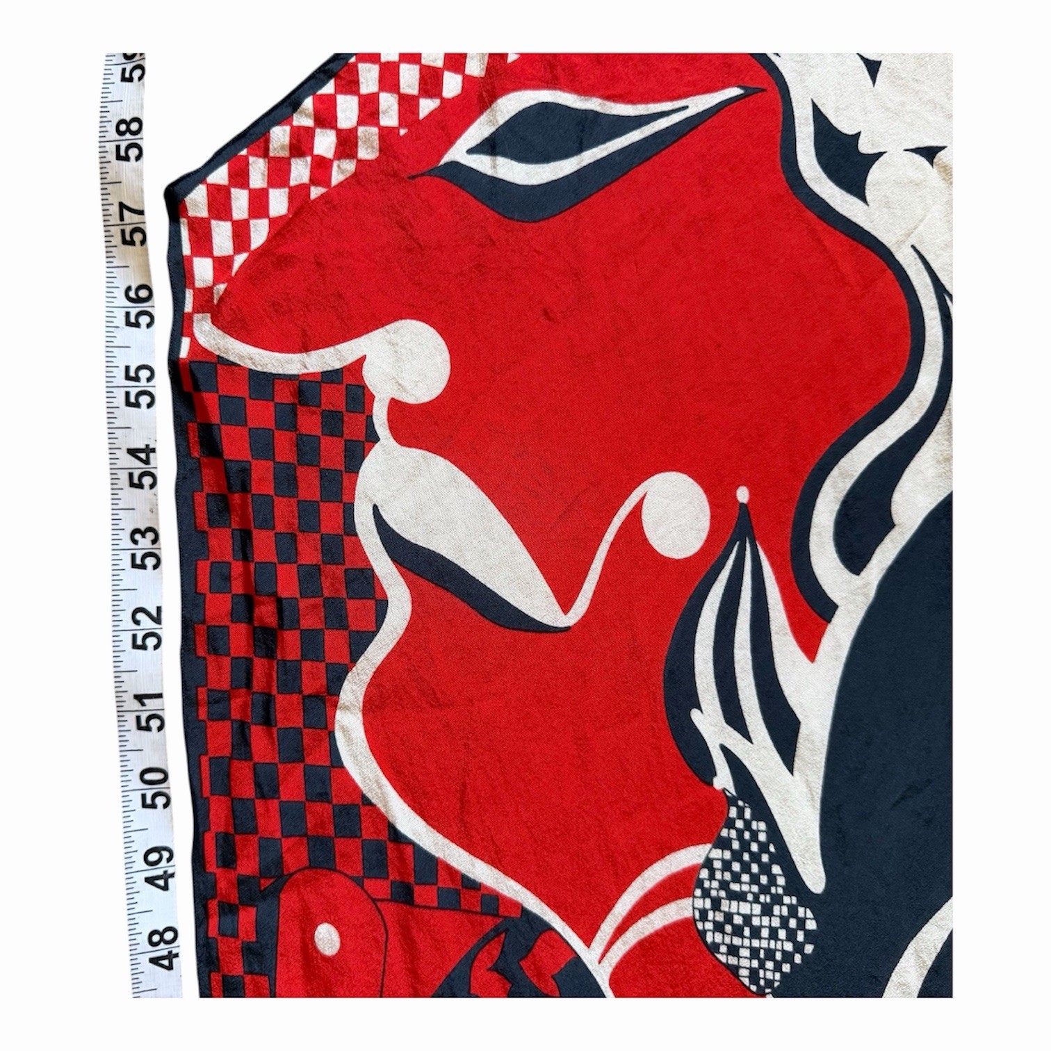 VTG Silk Scarf Neck Wrap Tullo 60s 70s Pop Art Re… - image 11