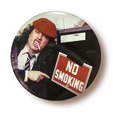 Angus Young - ACDC - Smoking - Button Badge - Music - Punk - Rock - Alternative