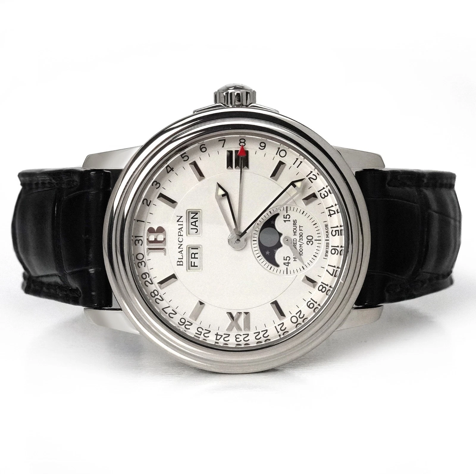 Blancpain — Blancpain Leman Complete Calendar Moonphase 2763-1542A-53B Gold Wristwatch