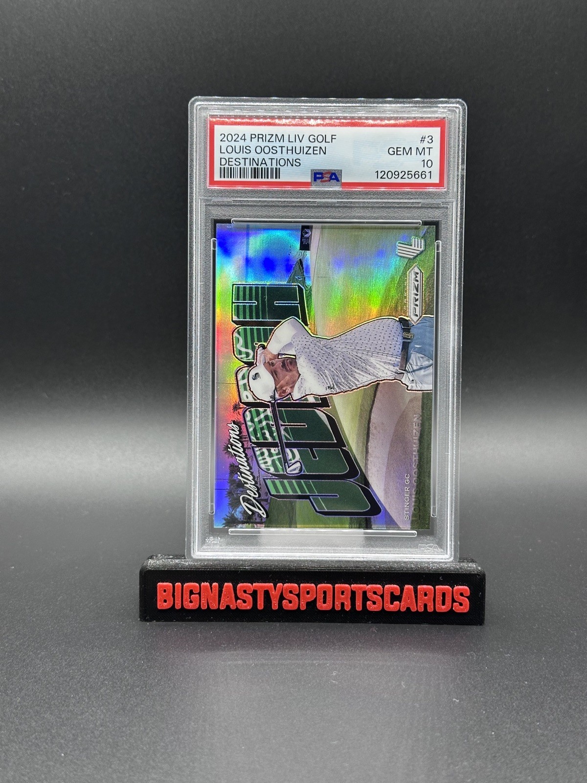 2024 Panini Prizm LIV Golf #3 Louis Oosthuizen Destinations Jeddah SSP pop 2