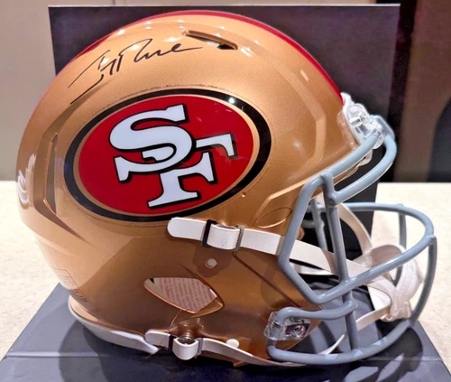 Jerry Rice Autograph Full Size Helmet-Fanatics Underwraps