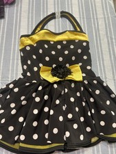 CURTAIN CALL Polka Dot Childs Costume Bumble Bee Yellow White Black