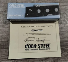 Cold Steel Hold Out 2 DISCONTINUED XHP Serrated Blade NEW IN BOX  -w- COA Signed