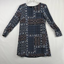 LOFT Dress Womens 10 Shift Patchwork Knee Length Ditsy Floral Cottage Core