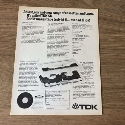 GRAM173 MAGAZINWERBUNG 11X8 TDK SUPER DYNAMISCHE KASSETTEN