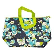 Thirty-One Floral Celebration Thermal Tote - Blue and Green