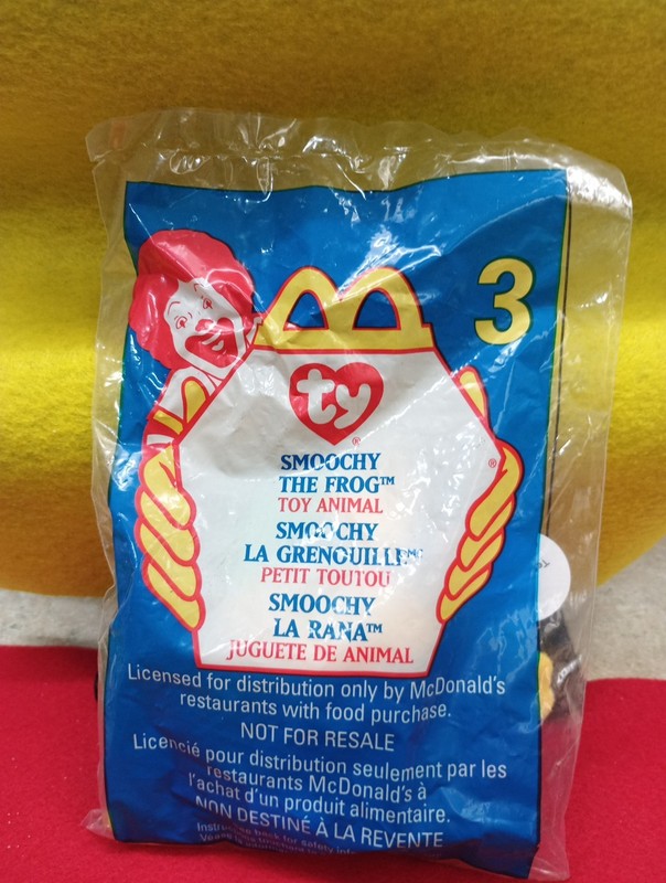 McDonald's Smoochy the Frog #3 Teenie Beanie Babies 1999 Sealed.