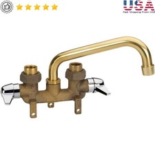 Chrome Laundry Faucet W/ Garden Hose Adapter Durable Brass Utility Sink Faucet