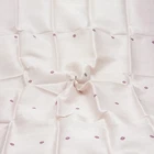 Vintage Off-White 100% Pure Silk Handwoven Sari Remnant 4YD Craft Fabric Scrap