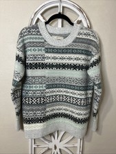Loft SMALL Fair Isle Soft Long Sleeve Cottage Sweater Granny NWT