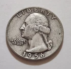 1956 Washington Quarter • 90% Silver • Circulated • X120