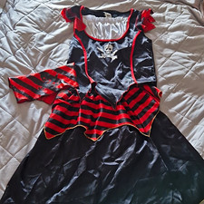 Smiffys Girls Pirate Fancy Dress Dress Costume, Black, 10-12 Years (47721S)