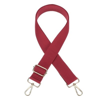 Wide Shoulder Bag Strap [1Pcs] - 55 Inch Adjustable - [Wine Red]