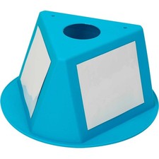 Inventory Control Cone W/ Dry Erase Decals 10"L x 10"W x 5"H Turquoise Lot of 5