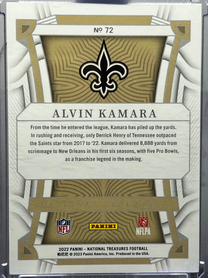 Alvin Kamara - 2022 Panini National Treasures Football #'d /99 - New Orleans - Image 2 of 2