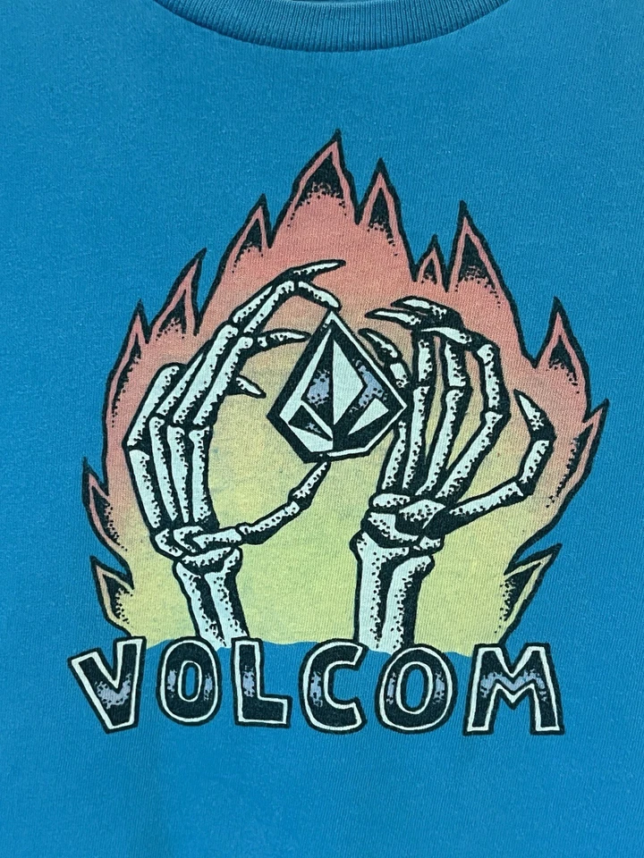 Camiseta Volcom Niños Talla 5 Azul Estampado Gráfico Manga Corta Cuello Redondo Camiseta Foto 2 de 4