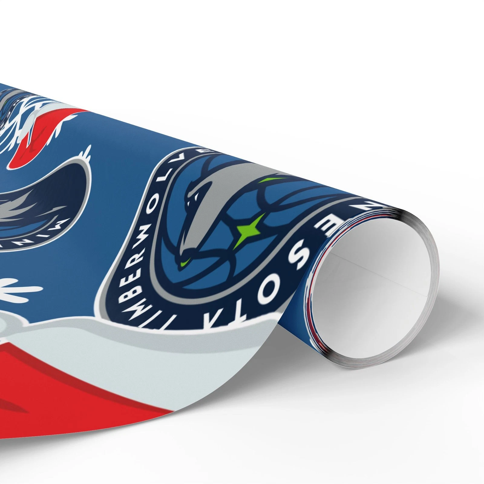 Minnesota Timberwolves Gift Wrapping Paper for Holidays, Christmas