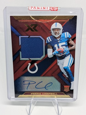 #ad 2019 Panini XR Rookie Swatch Autographs Parris Campbell #RSA 17 Red 75 $3.99