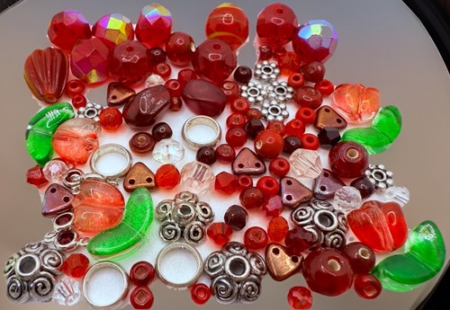 Pretty Glass And Metal Bead Mix