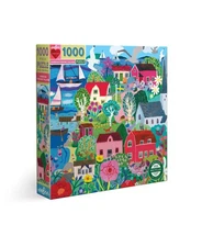 Piece & Love Swedish Fishing Village 1000 Piece Square Puzzle, 23" x 23" 14+
