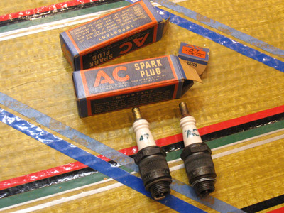 Vintage AC #47 SPARK PLUGS Lot Of 2 NOS With BOXES.