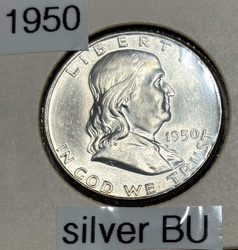 1950 Franklin  Half Dollar  BU w/full bell lines