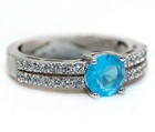 2CT Heat Treated Blue Topaz 925 Sterling Silver Ring Jewelry Sz 8 PC13-7 — photo 2