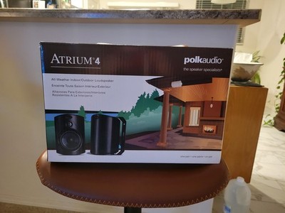 Polk Audio Atrium 4 outdoor speakers black, New In Box