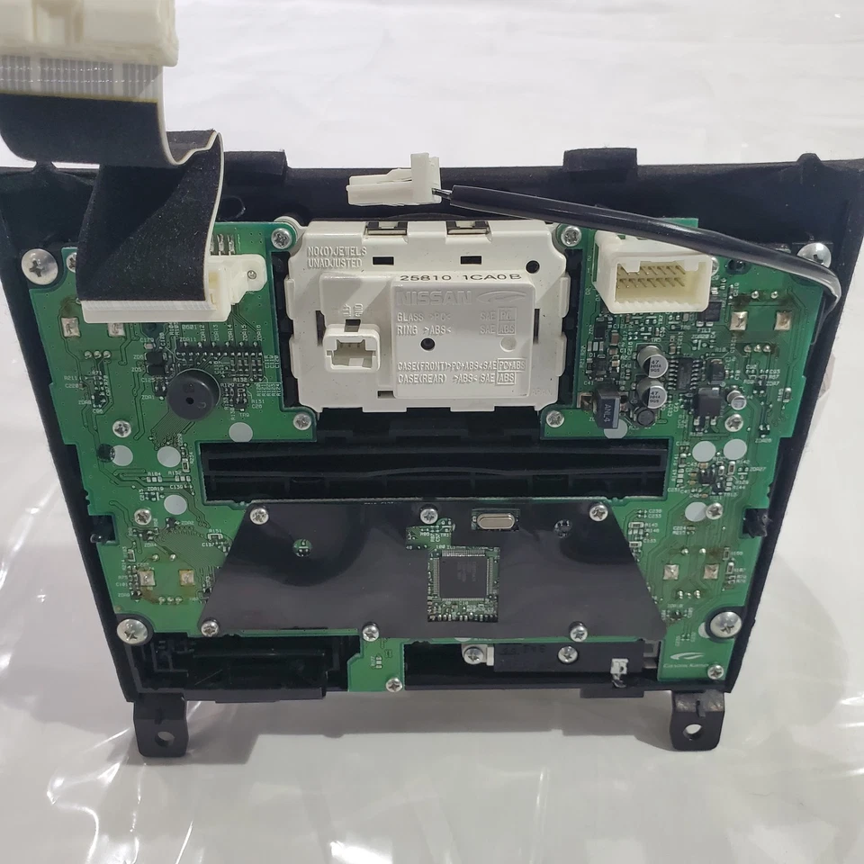 2007-2009 Infiniti G35 G37 Nav Radio Clock & Climate Control Faceplate Panel OEM - Image 2 of 4